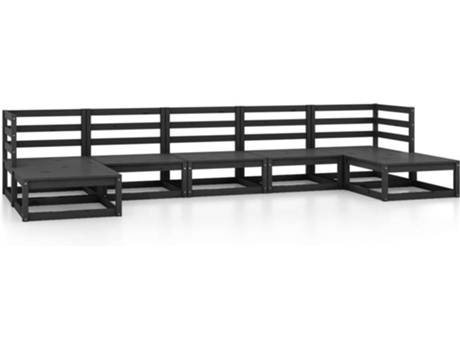 Conjunto 7 de muebles de jardín VIDAXL madera maciza de pino