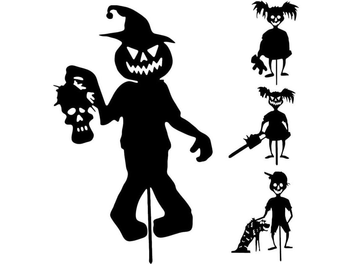 2026altiro-letreros Metálicos Para Jardín Con Simpáticos Zombis Y Fantasmas, Decoraciones Espeluznantes Para Exteriores De Halloween 2022