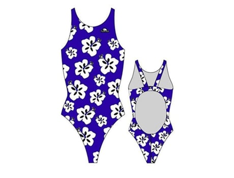 Traje de baño para Mujer TURBO Hawaii Pro Resist Azul para Natacion (XXL)
