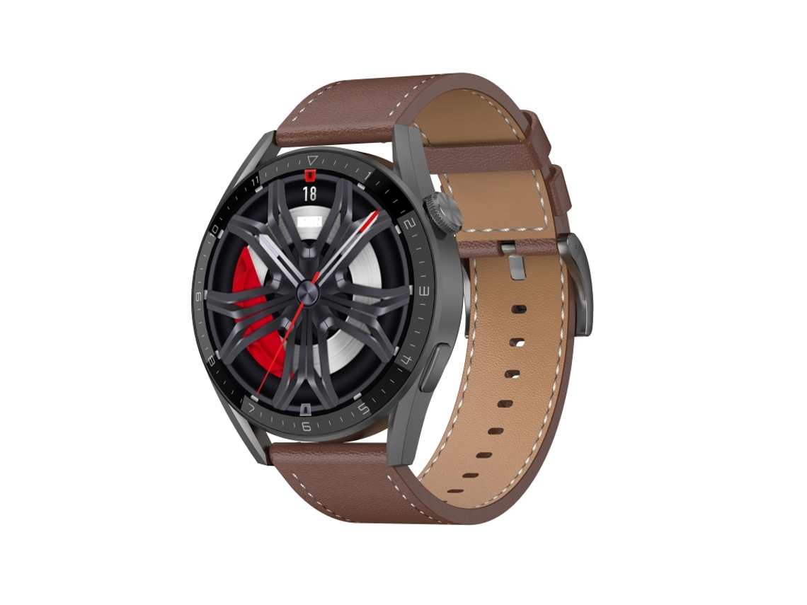 Reloj inteligente Mdug (cuero negro y marrón)