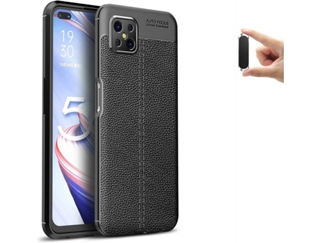 Carcasa y Soporte Oppo Reno4Z 5G Rugged Leather Negro