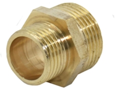 Adaptador de conector macho de latón para jardín de 3/4'' a 1/2'', cobre con rosca macho, tapa reductora, junta de tubería