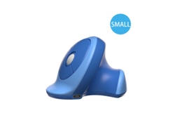 Mini ratón vertical ergonómico recargable azul Yizhood con modo dual, silencioso e inalámbrico, DPI ajustable