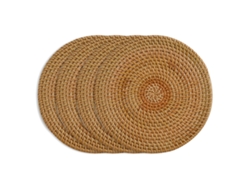 KOFIHETY Posa Platos de Ratán para Platos Calientes - Alfombrillas Aislantes, Duraderas para Mesas, Ollas, Sartenes y Teteras, Hechas de Madera Natural