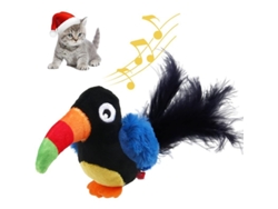 2026-32996-juguete Interactivo Para Gatos Con Sonidos Animales Pájaro Tucán Rojo