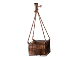 Cesta de flores colgante, arreglo floral, fácil de colgar, slowmoose