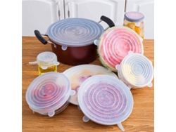 KOFIHETY Tapa Reutilizable de Silicona 6 Piezas para Comida Fresca y Sobras, Cubiertas para Recipientes Duraderas