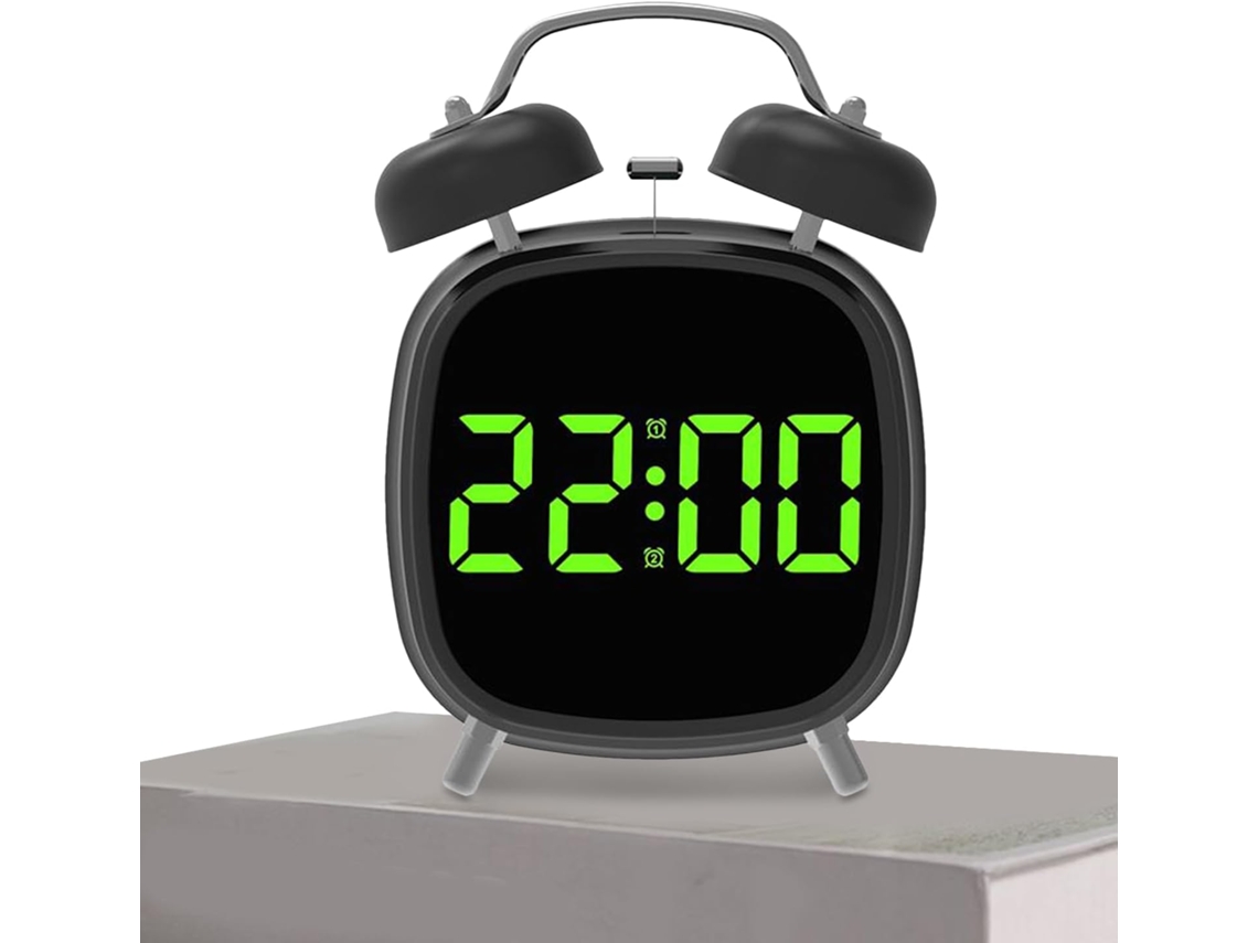 Despertador Digital Con Alarma Fuerte Para Dormitorio, Luz Led Portátil Y Generador De Ruido, Para E