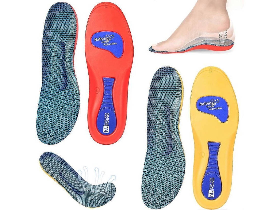 2 Pares De Plantillas Ortopédicas Norelie Con Soporte Para El Arco Del Pie, Ideales Para Zapatos De Trabajo Y Deportivos.