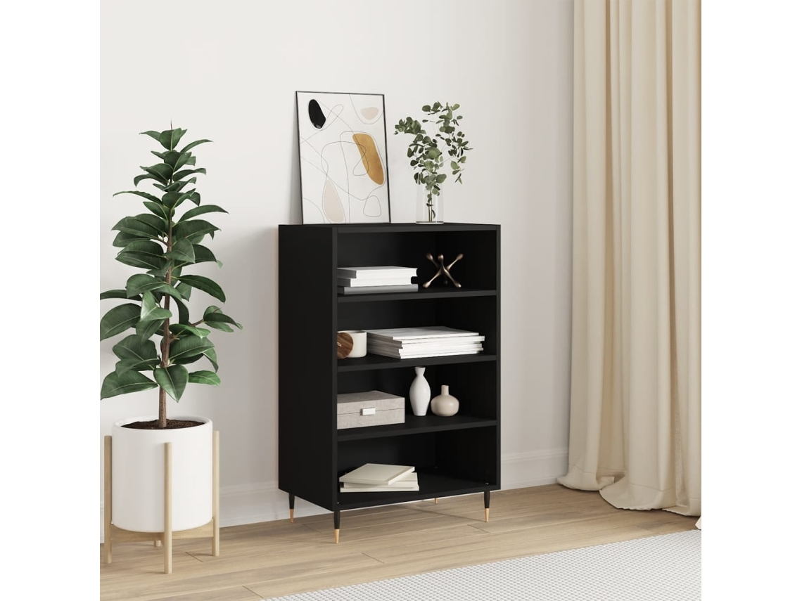 Lovely Home Armario Alto 57X35X90 Cm Derivados de Madera Negro