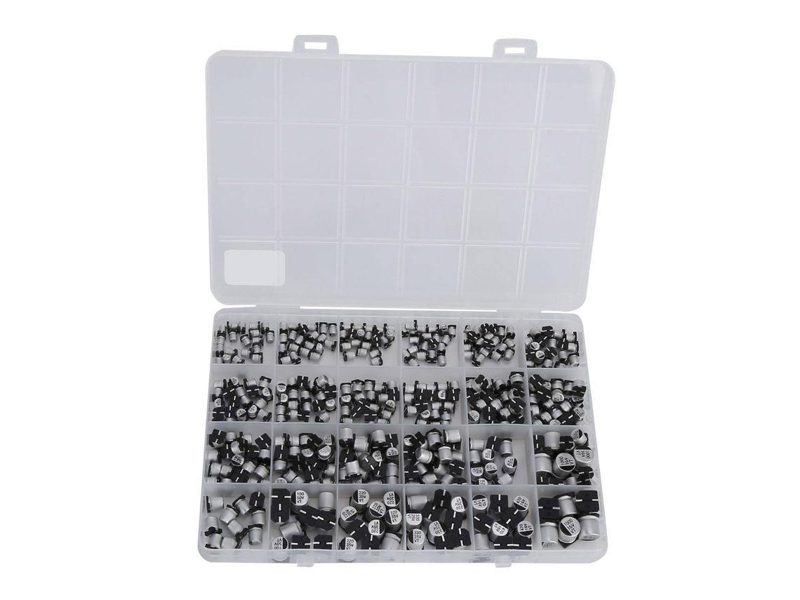 Kit De Accesorios Para Bricolaje (400 Condensadores Electrolíticos De Aluminio Smd, 24 Valores, 1 Μf-1000 Μf, 6,3 V-50 V)