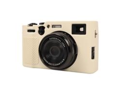 Funda protectora de silicona suave con textura de lichi para Fujifilm X100vi blanca XIAOMOYU