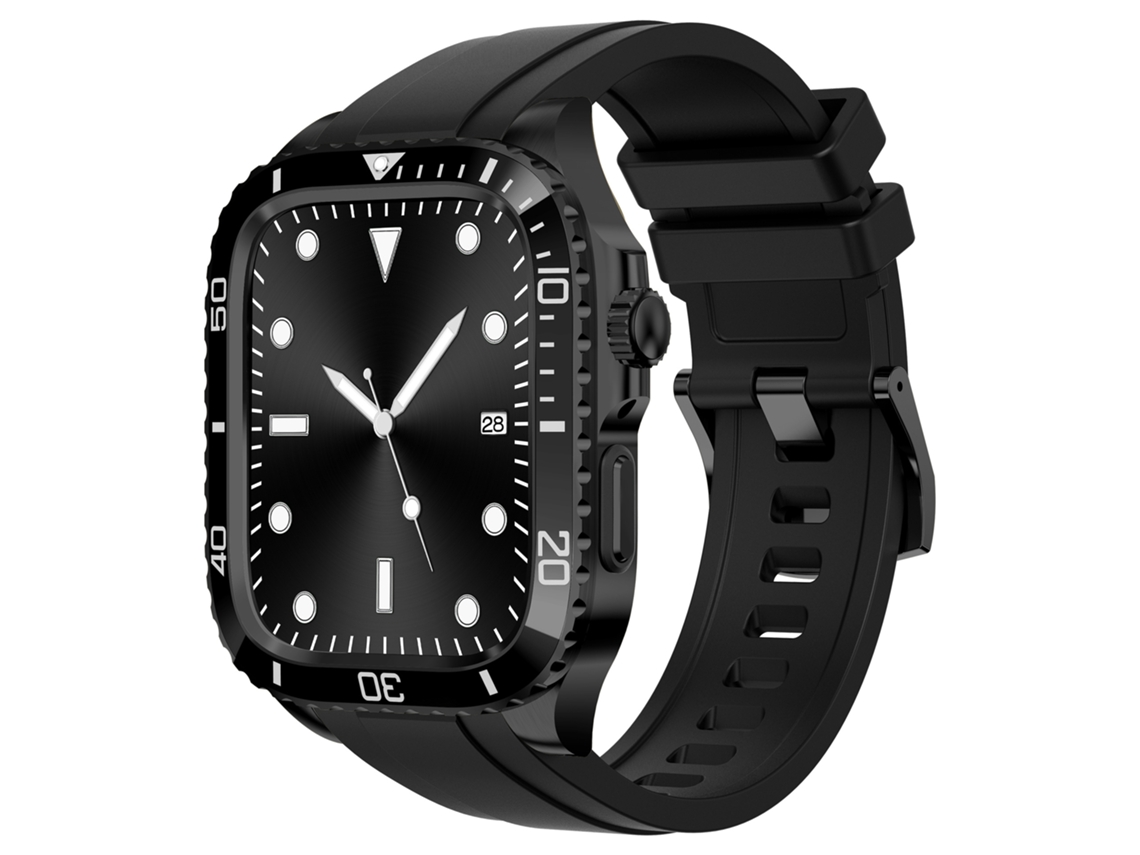 Correa para Apple Watch de 44 mm, color negro, XIAOMOYU