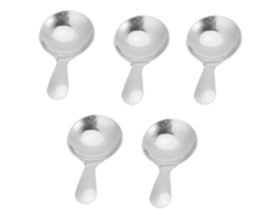 Juego de 5 cucharas para helado de acero inoxidable - Plata RNEMITERY