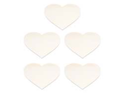 5 corazones de madera para decoración navideña familiar DIY