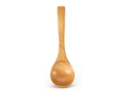 Cuchara larga de madera natural con mango, utensilio de cocina