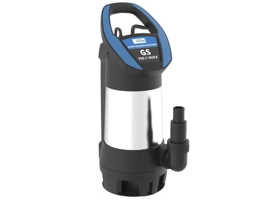 Bomba sumergible Gude Gs 750.1 de acero inoxidable, 750 vatios, 15000 l/h, color azul