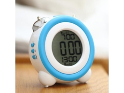 Reloj Despertador Fuerte Para Durmientes Profundos Con Dimmer Y Volumen Ajustable Azul