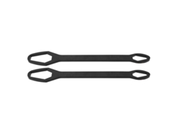 Llave Universal De 2 Piezas De Doble Extremidad Autoajustable Ajustable 8‑22mm 260mm Larga (electroforesis Negra)