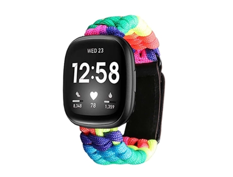 Pulsera de alambre trenzado para Fitbit By Google Versa 2 Multicolor VEANXIN