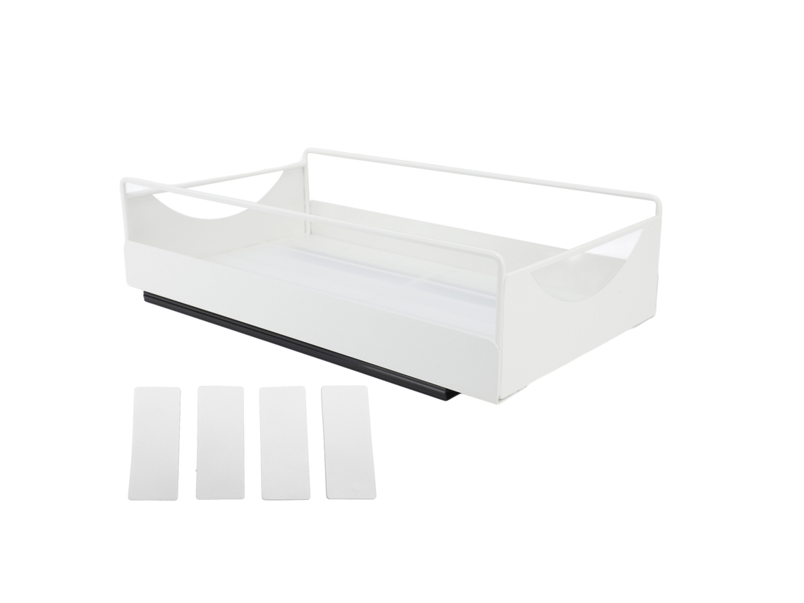 Organizador De Armario Retráctil, Acero Al Carbono, Estante Deslizante Suave Para Cocina Y Baño, 227x401x85 Mm
