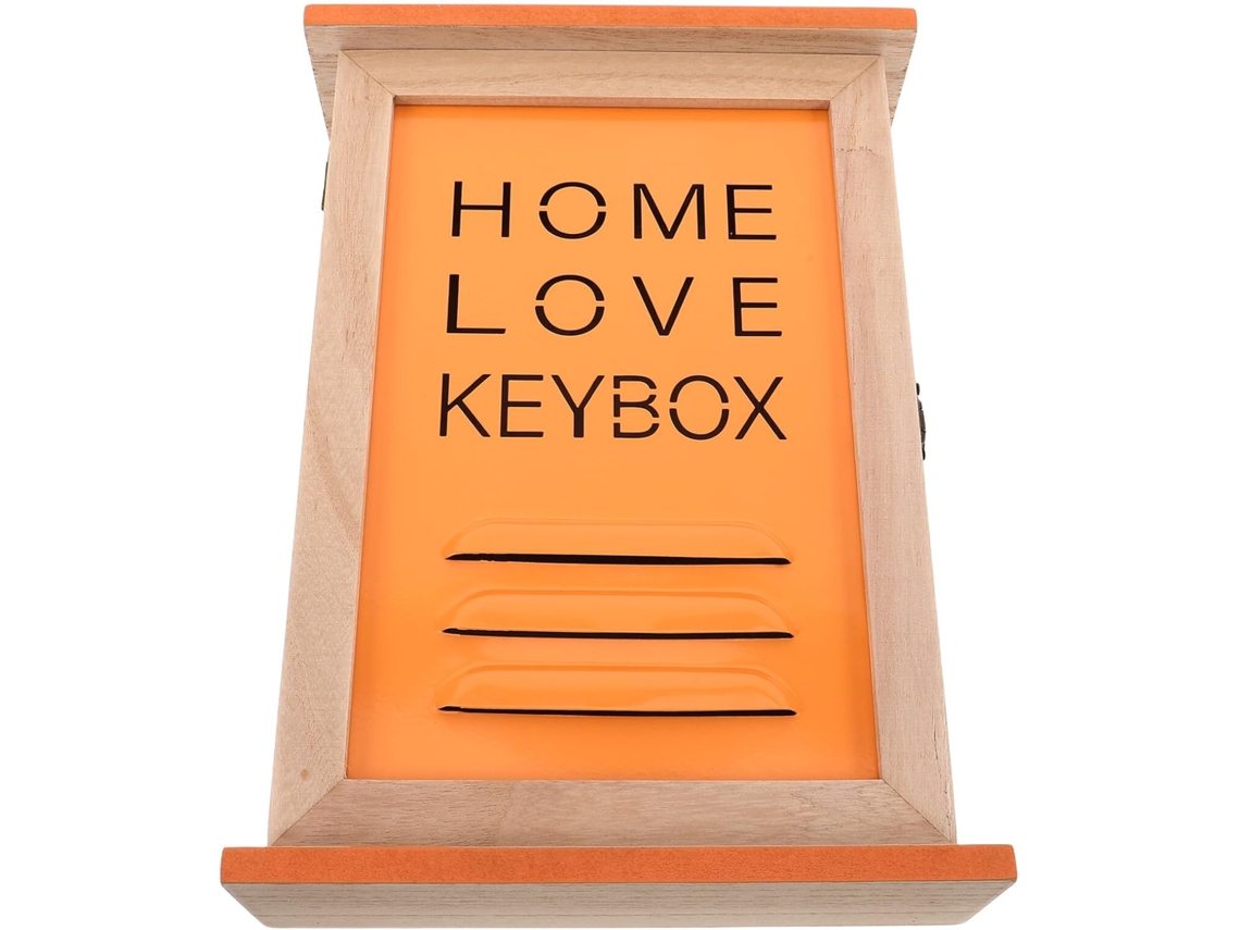 Caja De Llaves Metálica Naranja Para Montaje En Pared, Soporte Compacto Para Llaves Colgante, Organizador De Pared Para La Entrada.