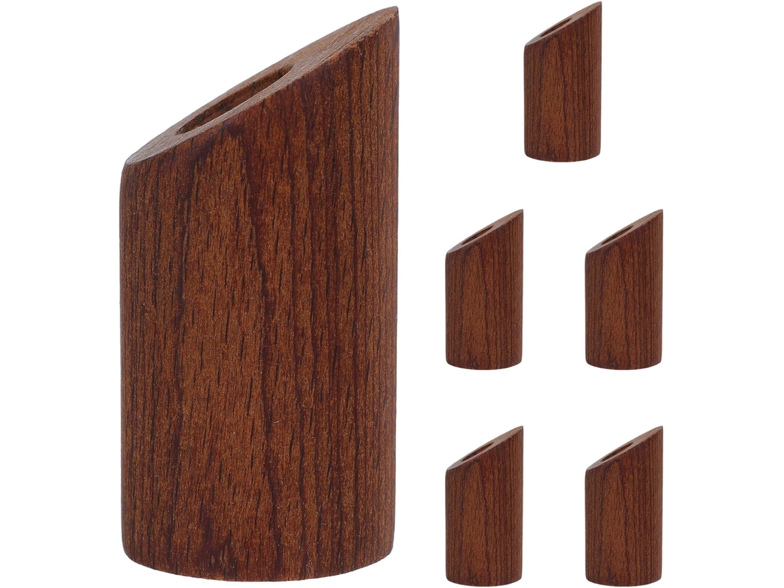 Juego De 6 Ganchos De Pared De Madera Natural, Estilo Rústico De Granja, Para Baño, Cocina Y Pasillo