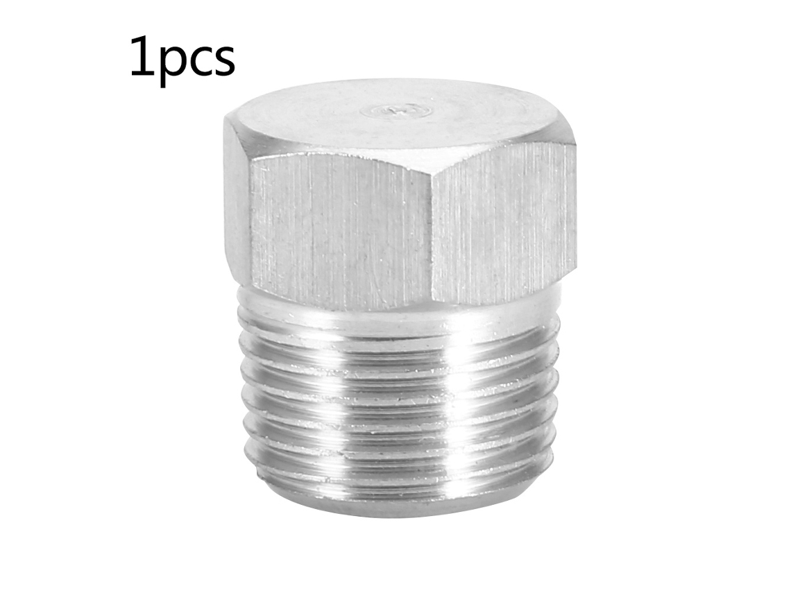 Tapón De Rosca Externa De Acero Inoxidable, Cabeza Hexagonal, Para Tuberías Pt3/8, Tornillo Ciego.