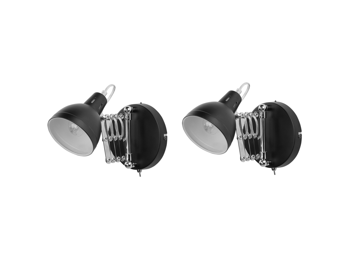 Lámpara de pared BELIANI Harrington de Acero Negro 11x46x15
