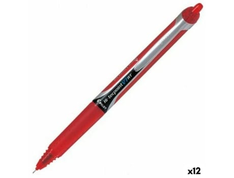 Bolígrafo roller PILOT v7 rt Rojo 0,5 mm agulha 12 unidades