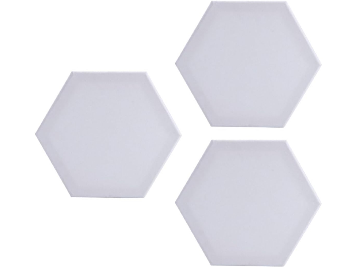 Juego De 3 Paneles Hexagonales De Algodón Grueso Blanco De 125 Cm Para Pintura Artística Diy,