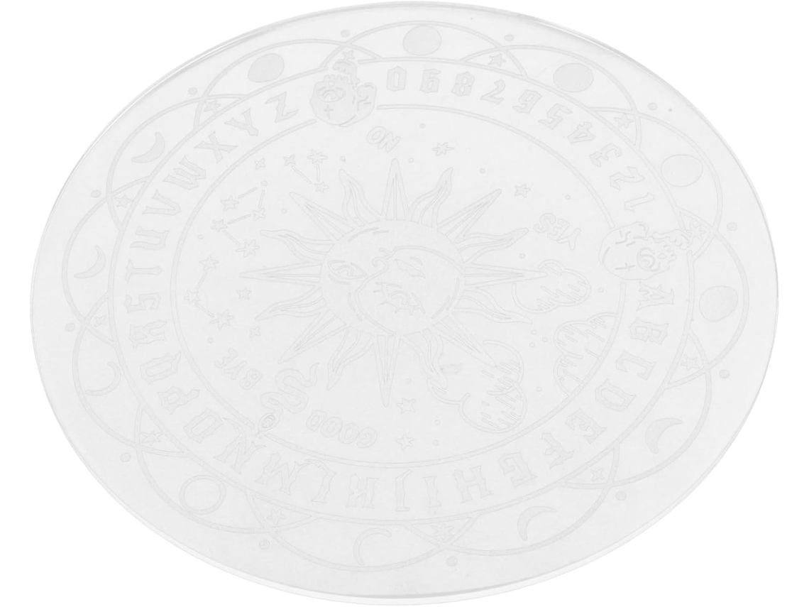 Tablero de péndulo de acrílico blanco para adivinación y brujería, portavelas.