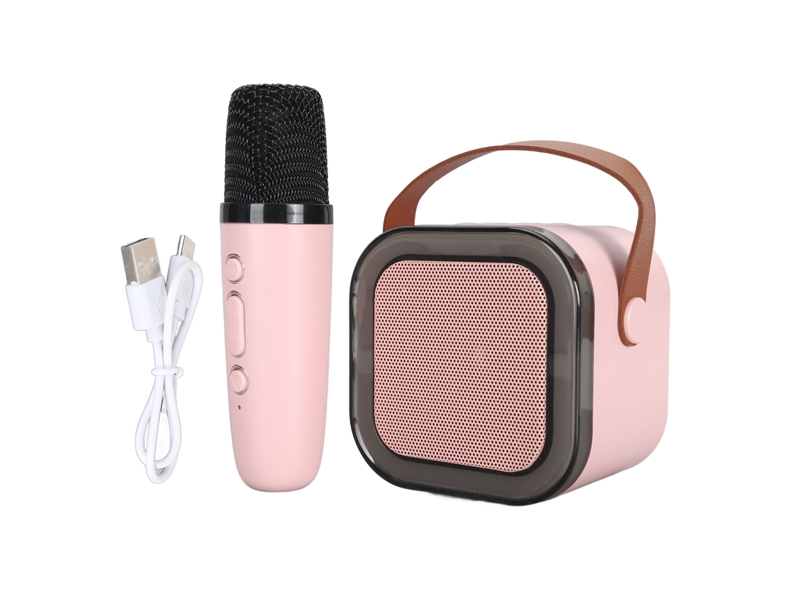 Máquina De Karaokê Portátil Pequena Com Alto-falante Bluetooth, Microfone E Luzes Led Dinâmicas Para Crianças E Adultos