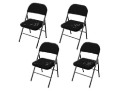 Juego De 4 Sillas Plegables Para Fiestas Y Bodas, Modelo 2024 (solo Juego De Sillas) (sl358)