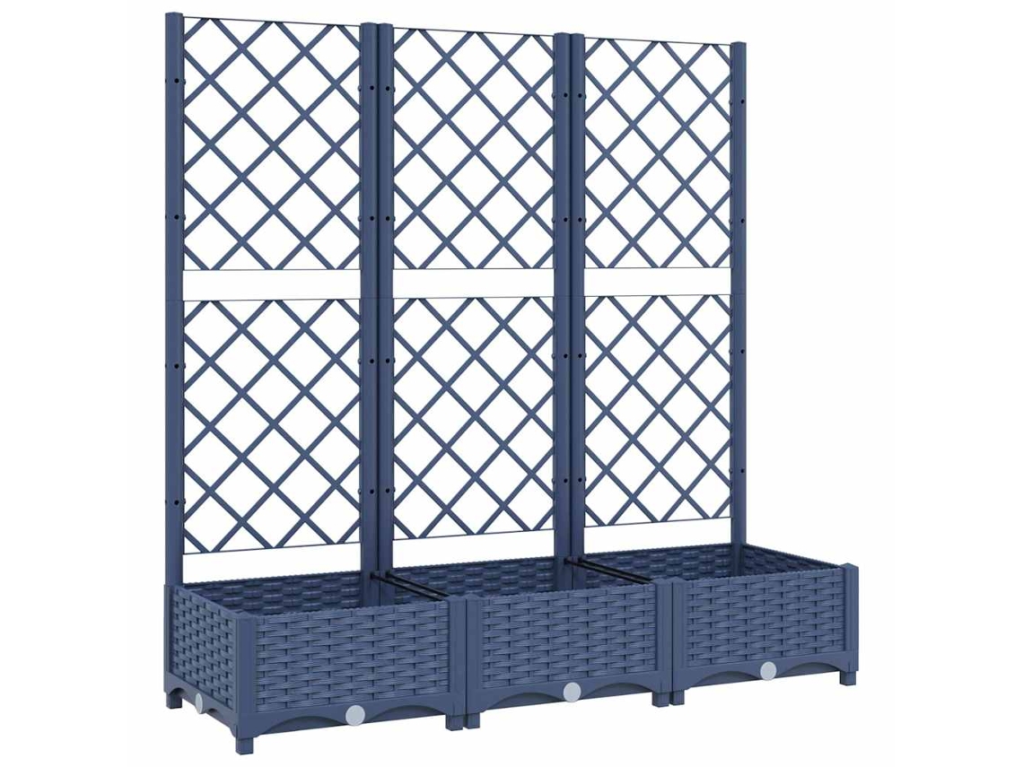 Jardinera VIDAXL Gris Polipropileno (120x40x121,5 cm)