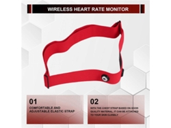 Cinturón de frecuencia cardíaca de 2 piezas con correa para el pecho y sensor de frecuencia cardíaca Jinyubo Store