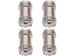 Kit De 4 Adaptadores Coaxiales Uhf Pl259 Con Conector De Radiofrecuencia Macho A Hembra.