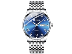 Relógio Mecânico Esqueleto Automático MDUG casual e elegante (marrom/azul)