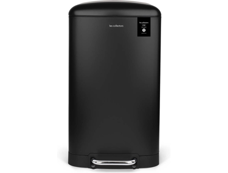 Cubo de Basura LES COLLECTORS N°705 (Negro - Acero Inoxidable - 30 L)