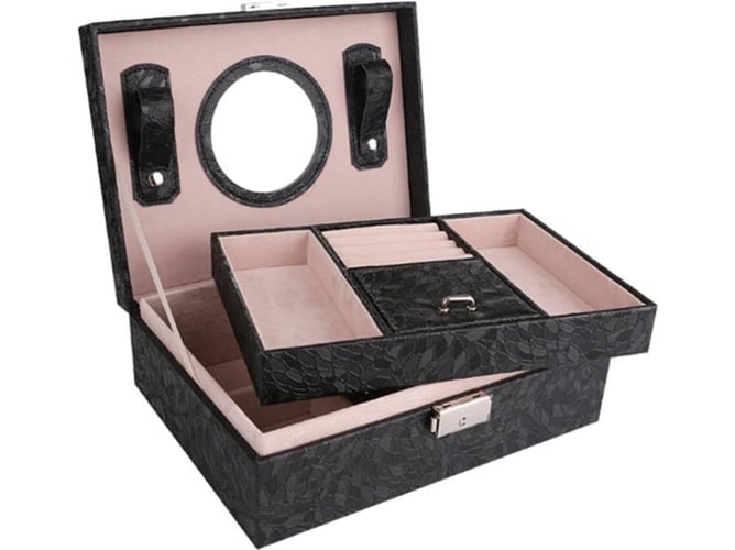 Caja de Joyas WJS Espejo Negro