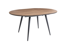 Mesa De Comedor Extensible Beliani Seniac De Mdf Marrón 112x150x77