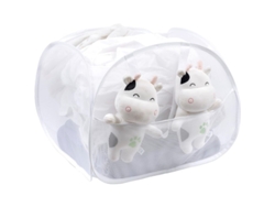 Cesto De Ropa Plegable De Malla, Cesta De Lavandería Desplegable, Blanco, Con Bolsillo Lateral Y Gran Capacidad.