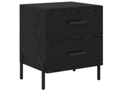 Mesilla de noche de roble negro 40 x 35 x 47,5 cm MAISON EXCLUSIVE