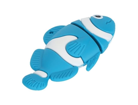 HURRISE Memoria USB de Dibujos Animados Disco de USB de Dibujos Animados Pez Payaso Azul Apariencia de Almacenamiento en Masa de Ordenador 16 128 G...
