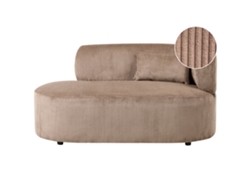 Chaise longue derecha de Beliani Vanvey en pana color arena, 147x78x73 cm