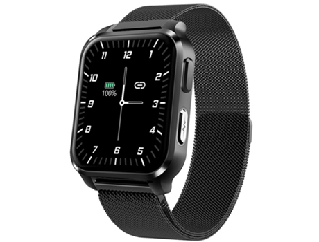 Smartwatch E90 Presión arterial Oxígeno sanguíneo Monitoreo del sueño Deportes Impermeable Acero Negro