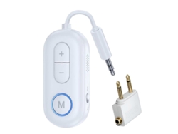 Transmisor y receptor Bluetooth estéreo GOKOCO con micrófono, blanco