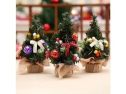 Mini Árbol De Navidad Artificial De 20 Cm Para Mesa Con Regalos Y Adornos (2 Unidades)