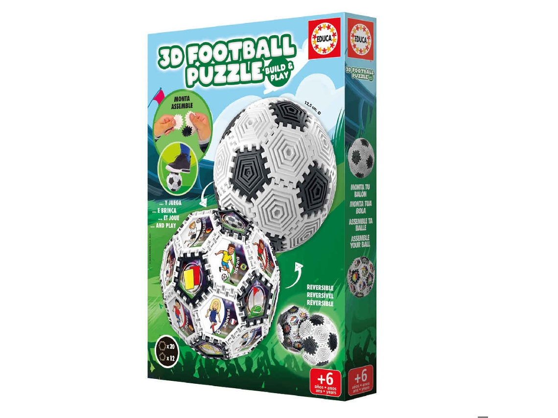 Puzzle EDUCA 3D Futbol 19210 (Edad Mínima: 6 años - 32 Piezas)