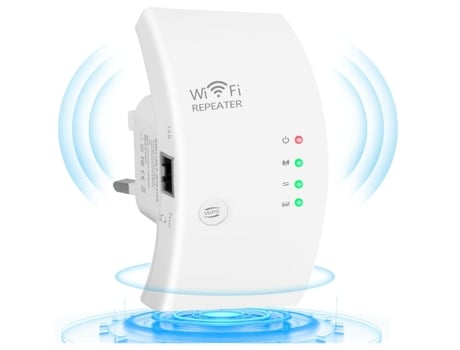 Extensor de rango de amplificador WiFi Amplificador de señal WiFi de 300 Mbps Repetidor WiFi inalámbrico de 2,4 GHz Amplificador de Internet Compat...